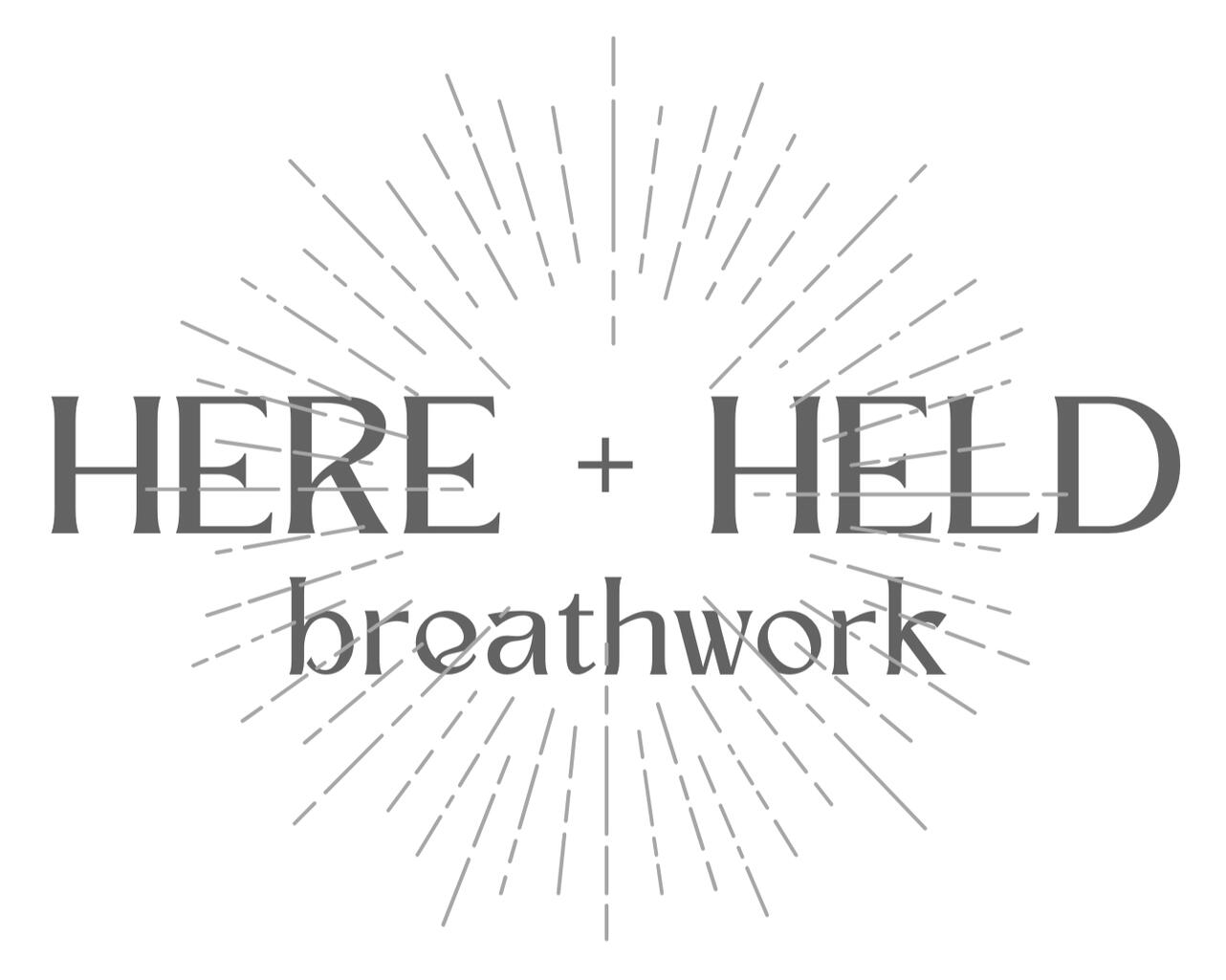 here and held logo